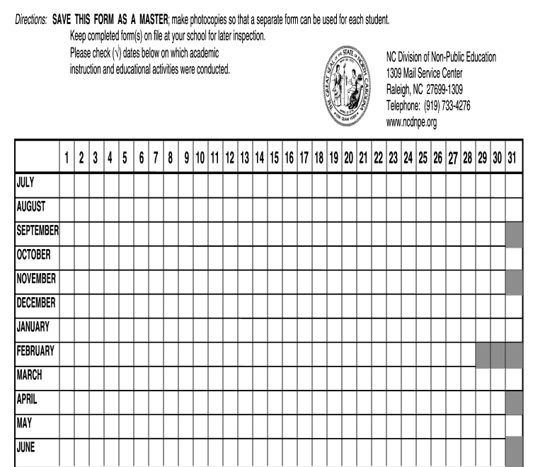 Attendance Record Form Fill Online Printable Fillable Blank PdfFiller