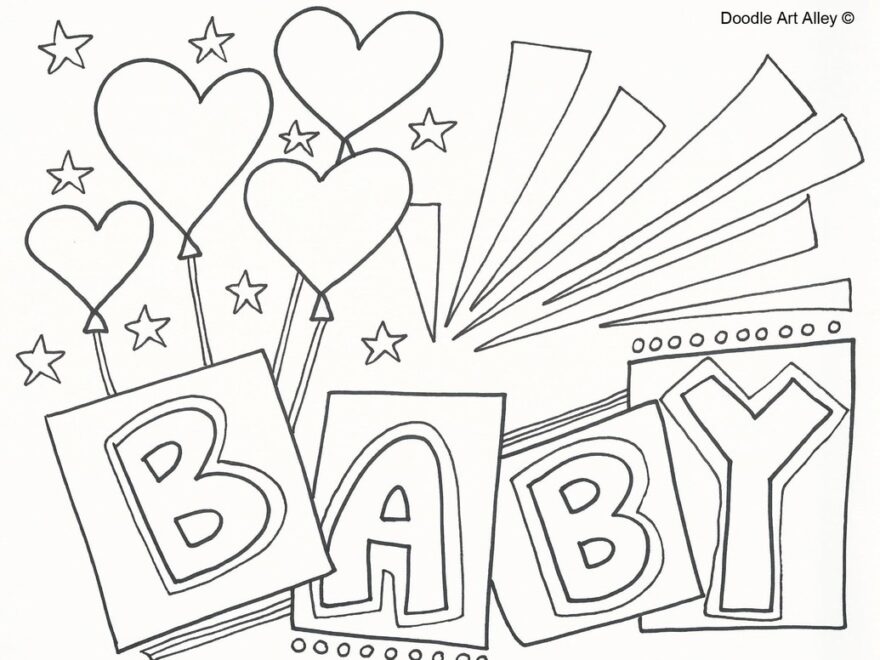 Baby Coloring Pages DOODLE ART ALLEY