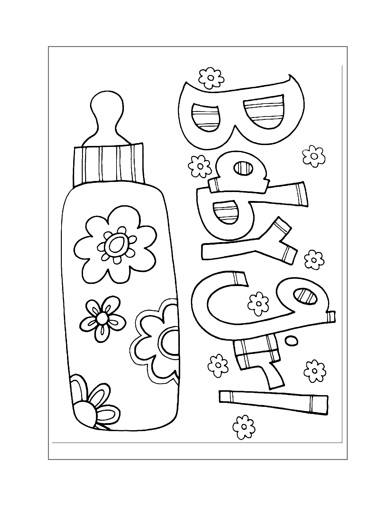 Free Printable New Baby Coloring Pages