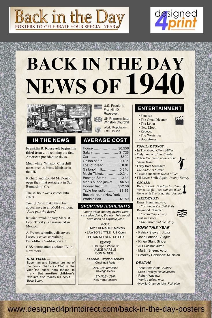 Back In The Day 1940