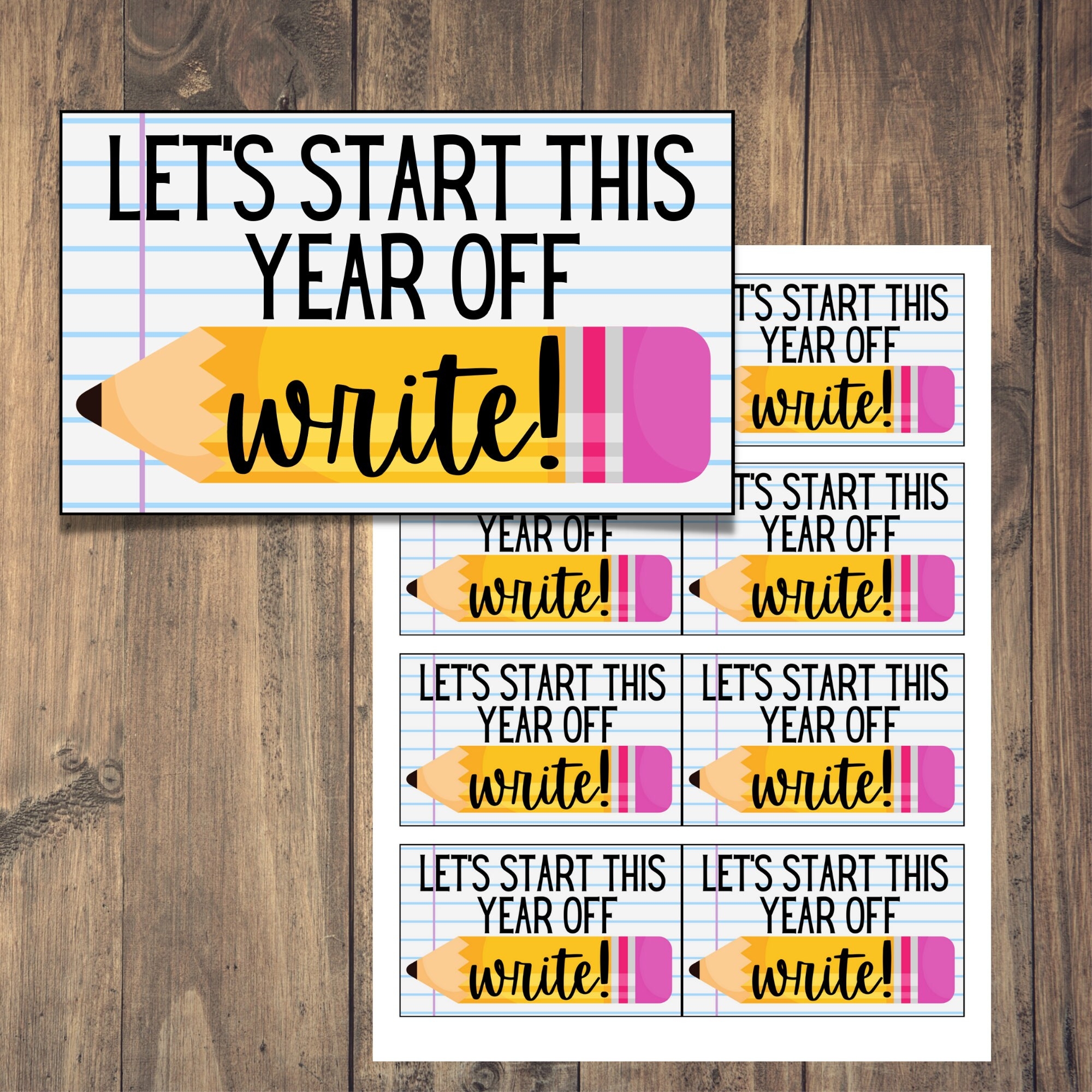Back To School Printable Welcome Back Let s Start The Year Off WRITE Meet The Teacher Gift Tag Teacher Appreciation Etsy