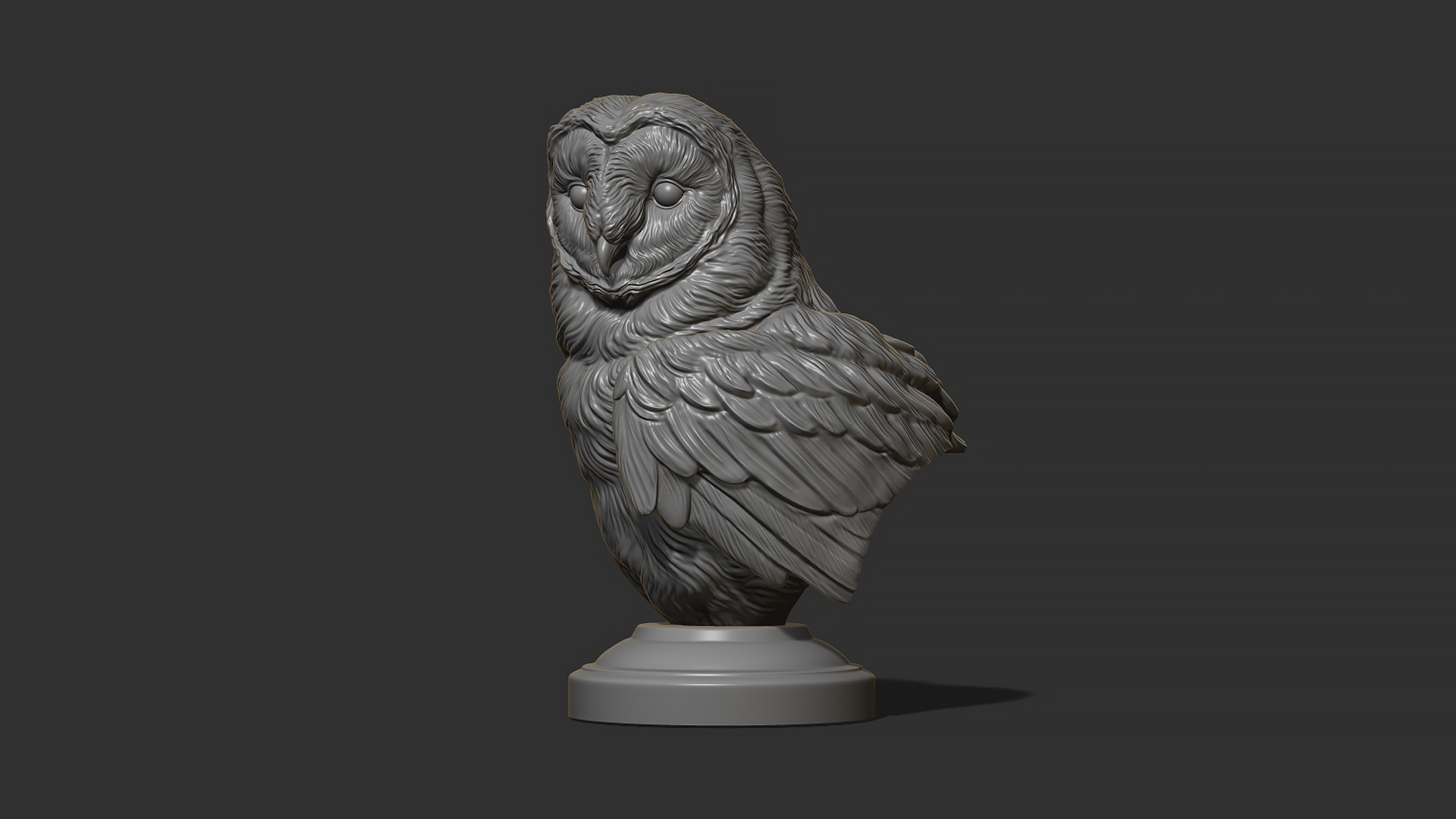  Barn Owl Bust STL File For Cults