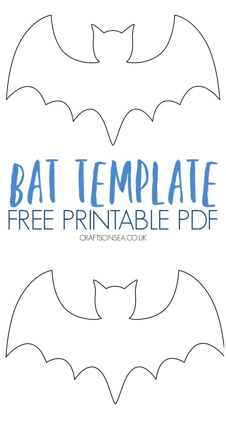Bat Template Free Printable PDF Crafts On Sea