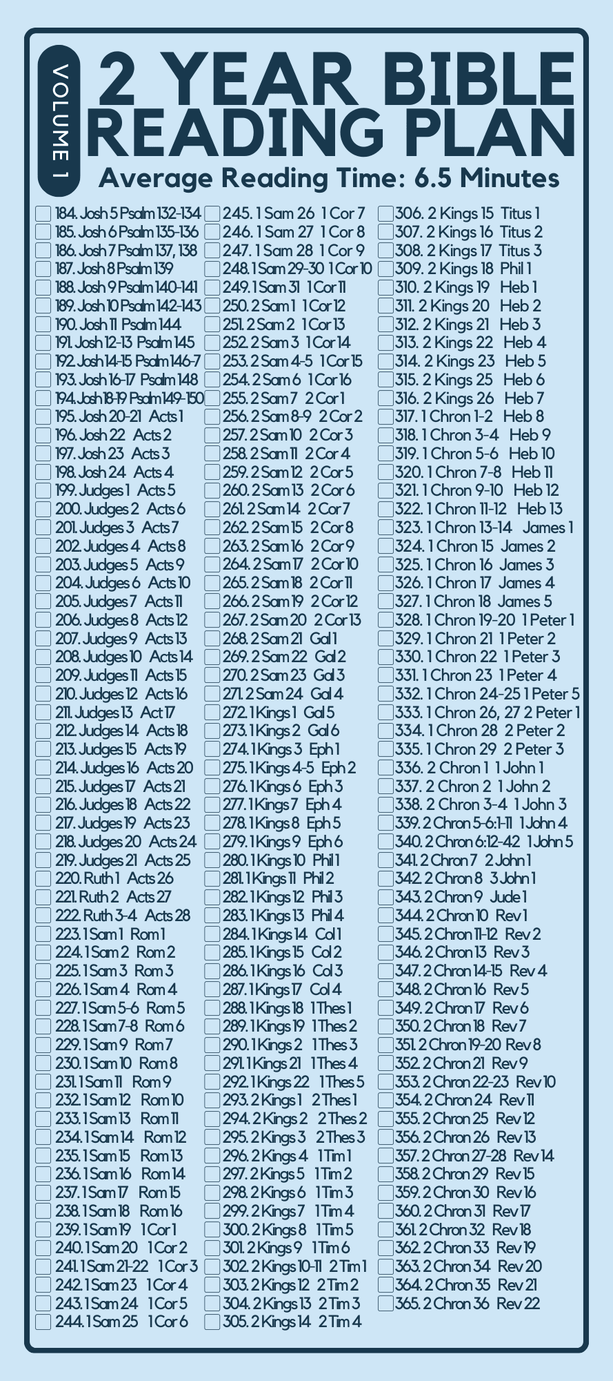Bible Reading Plan