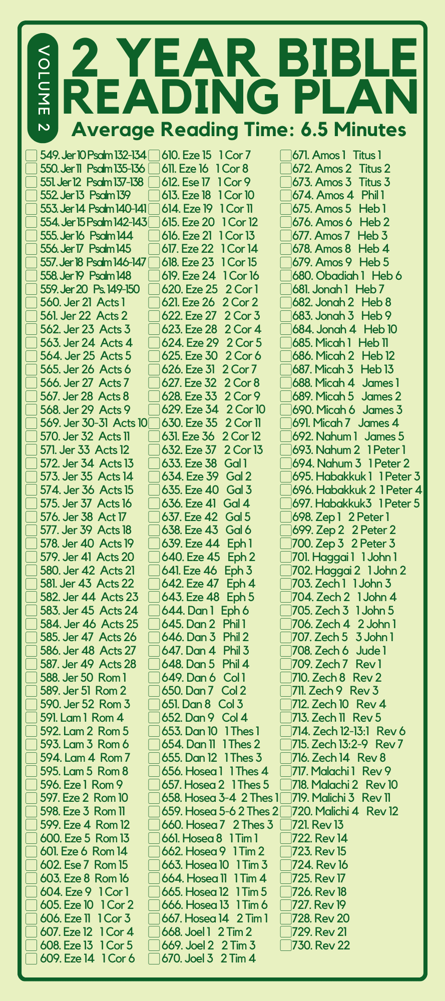 Bible Reading Plan