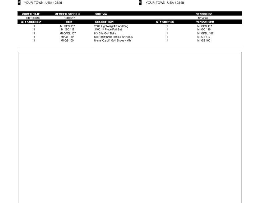 BJ s Wholesale Club Packing Slip Template CYBRA