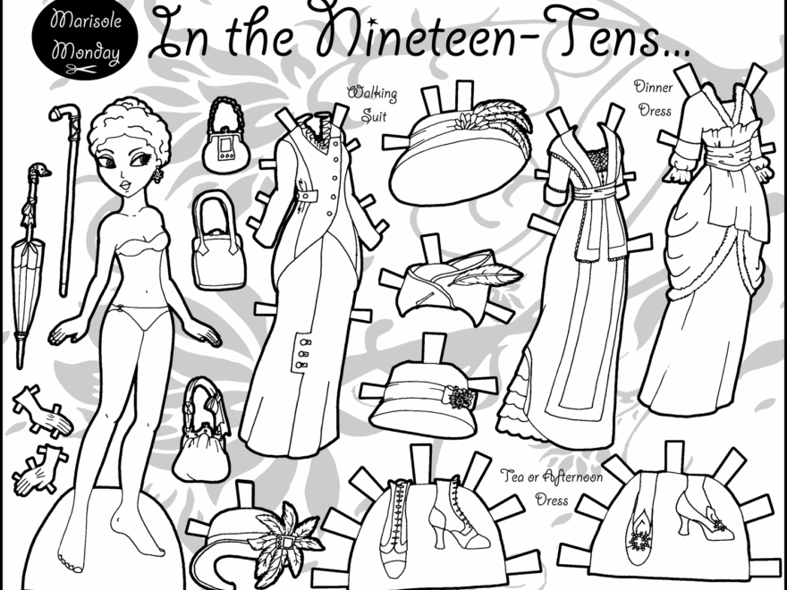 Black And White Printable Paper Dolls Marisole Monday Friends Paper Thin Personas