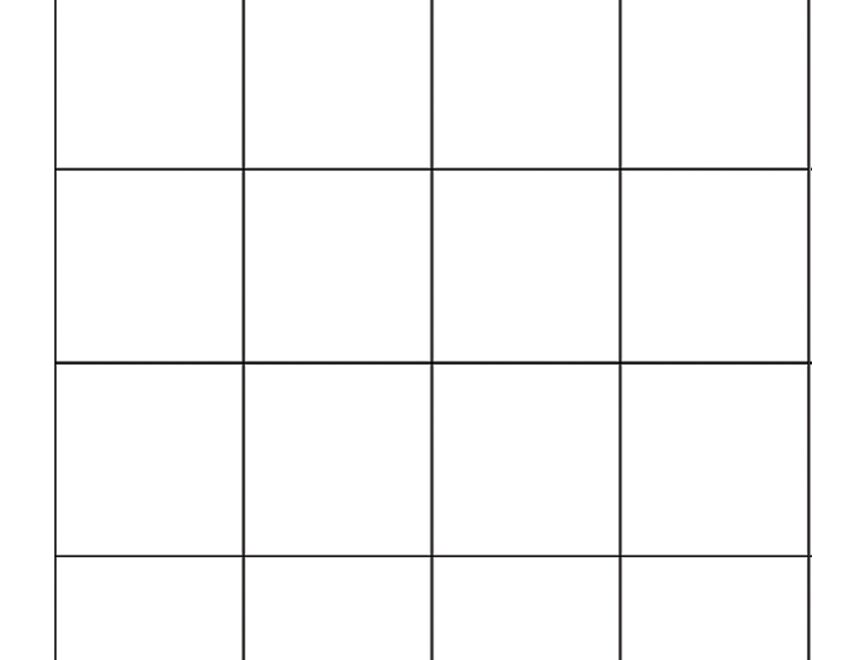 Blank bingo 4x4 Coolest Free Printables