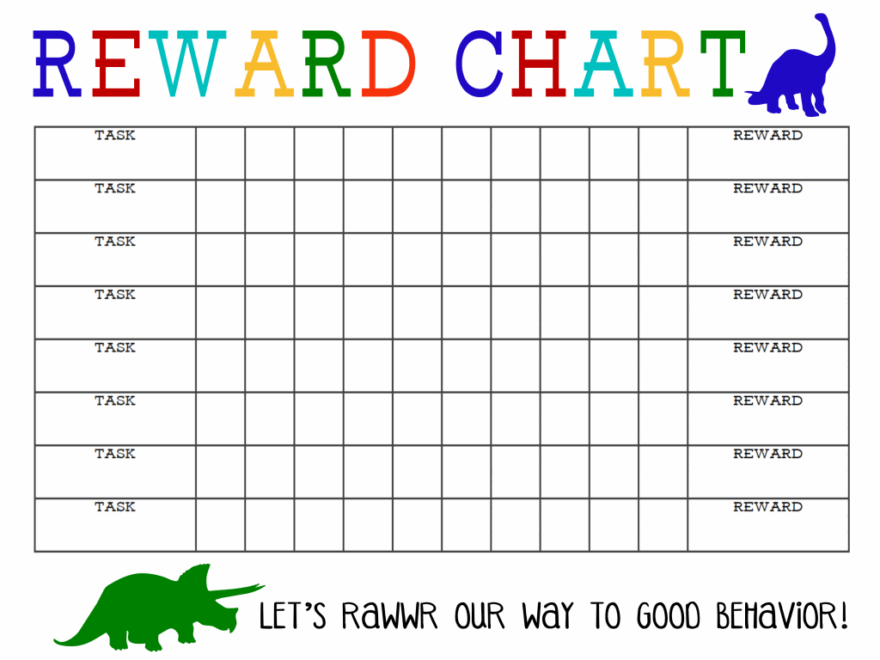Blank Reward Chart Printable The Girl Creative