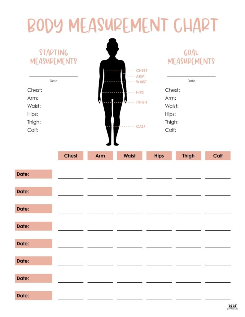 Printable Measuring Tape For Body