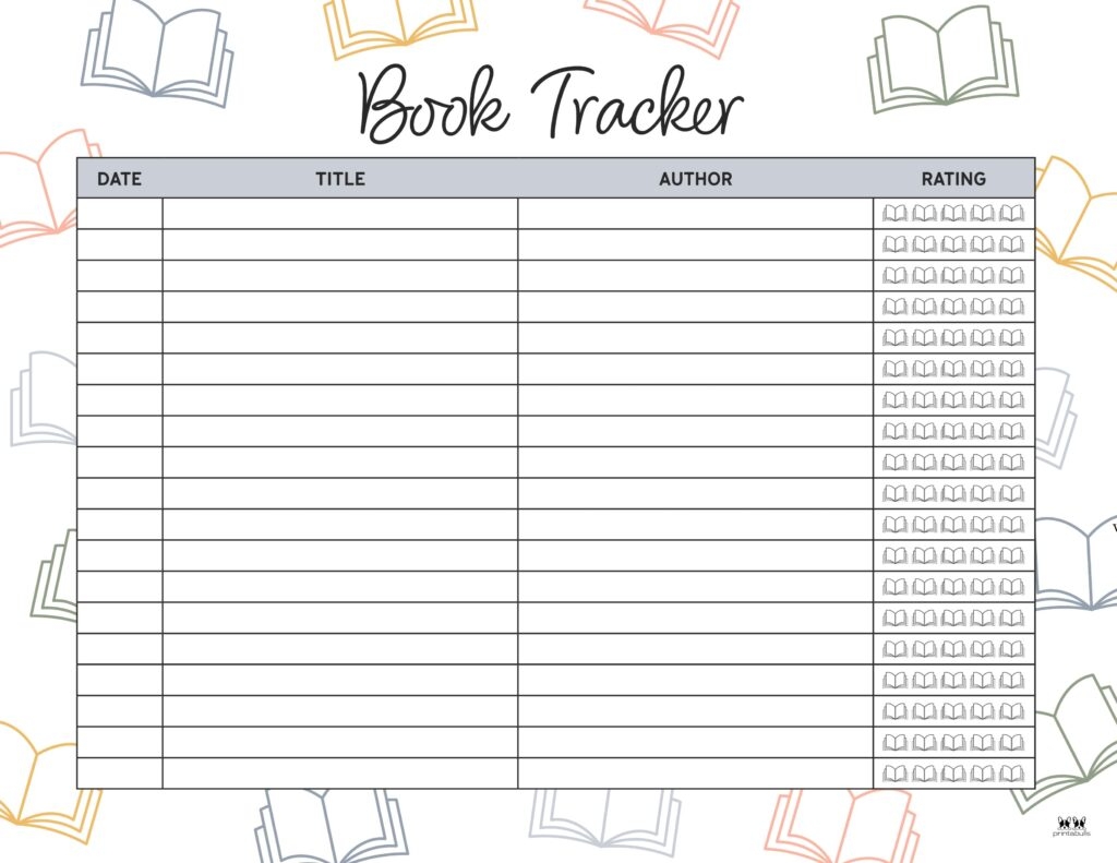 Book Trackers 15 FREE Trackers Printabulls