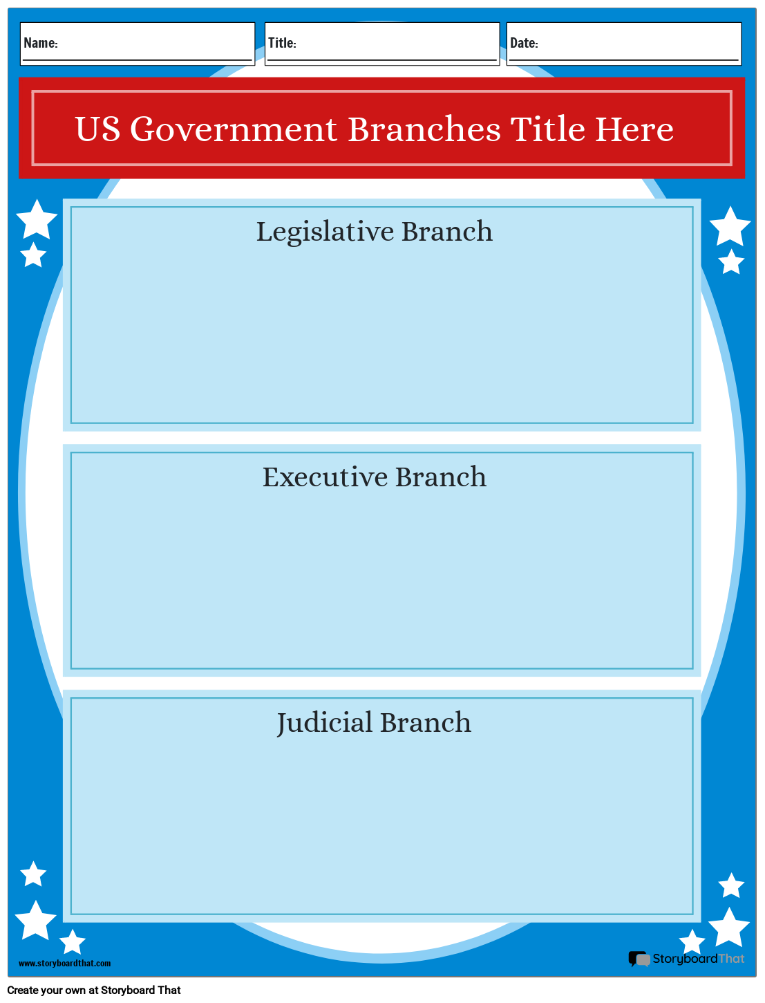 Branches Of Government Graphic Organizer Printable