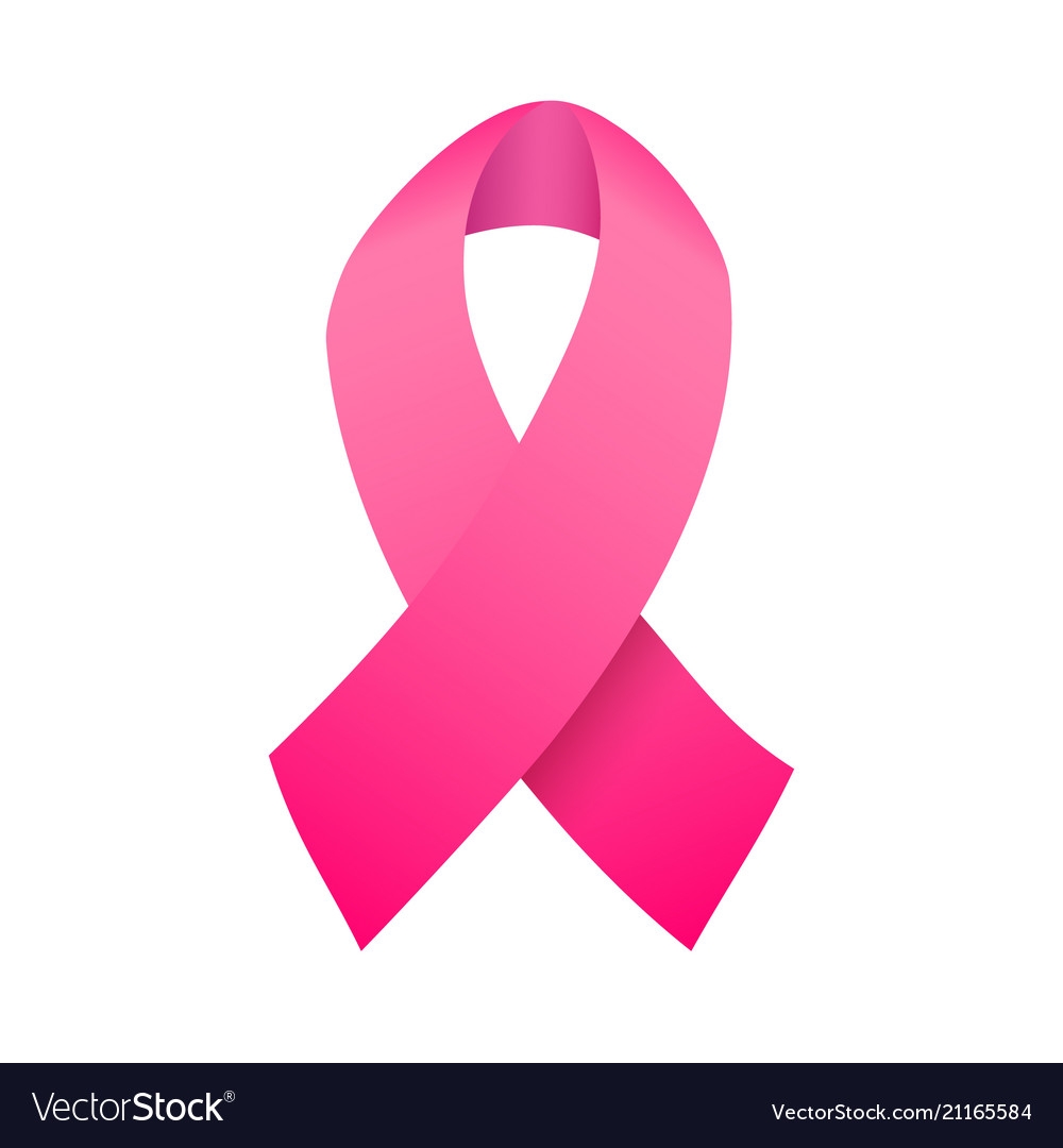 Breast Cancer Awareness Ribbon Template Royalty Free Vector