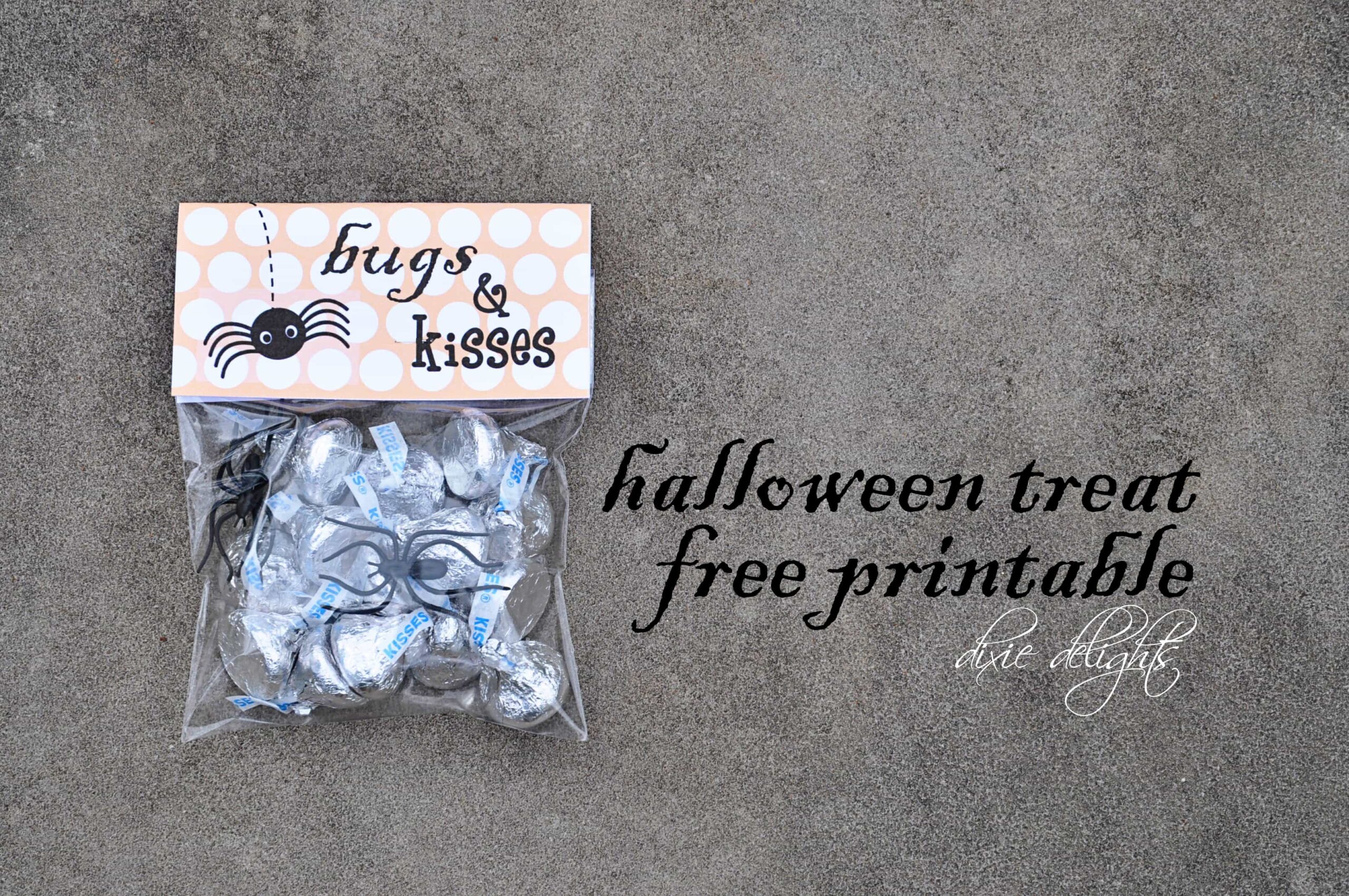 Bugs Kisses Halloween Treat Free Printable Dixie Delights