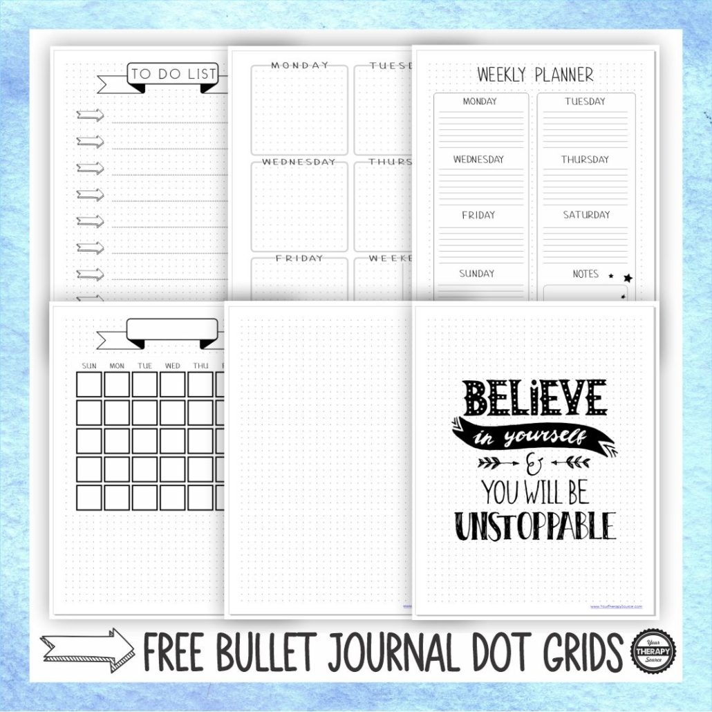 Printable Free Bullet Journal Template