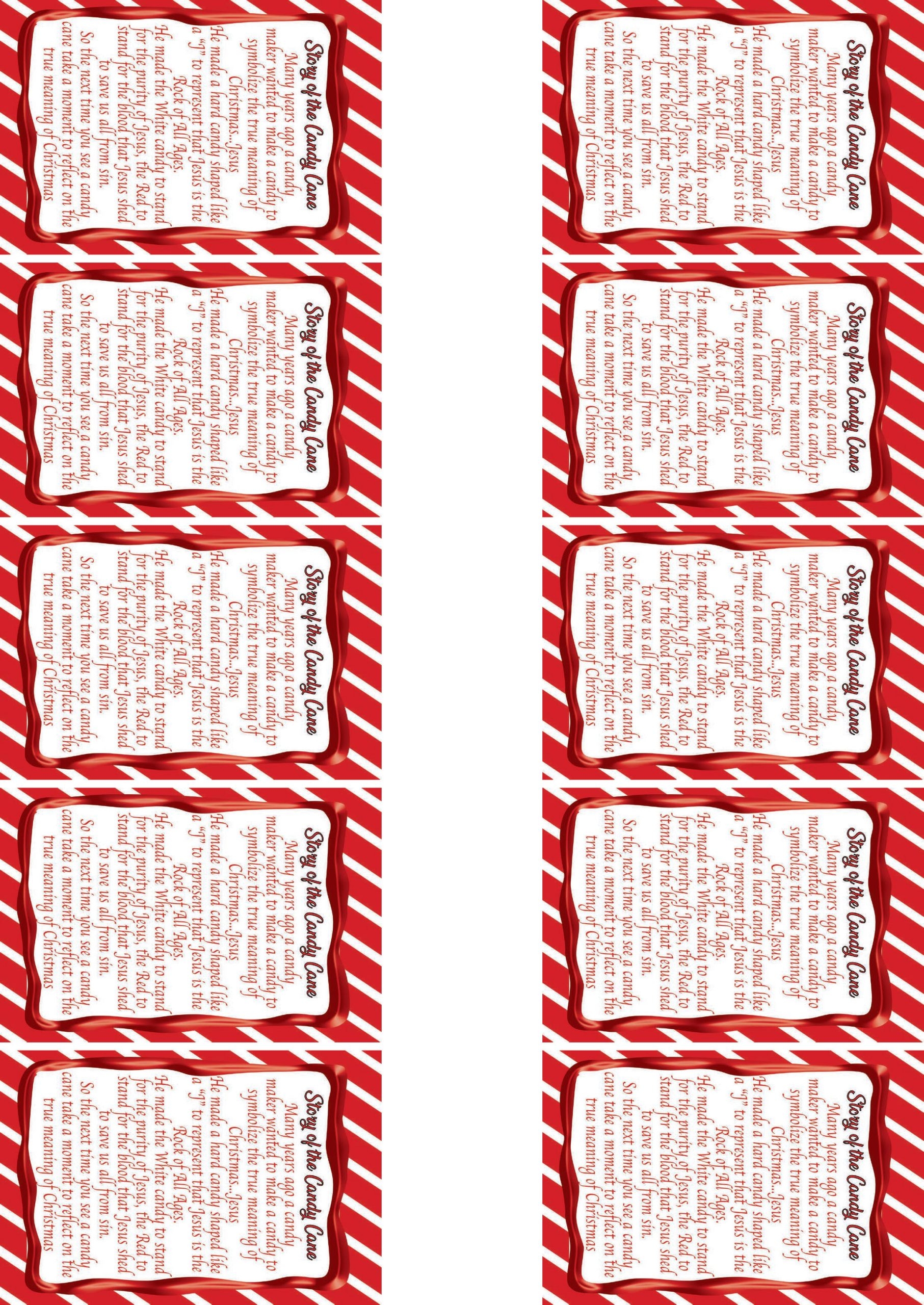 Candy Cane Story Printable Tags Christian Marketplace Shop Christian Gifts Be Encouraged With God s Word