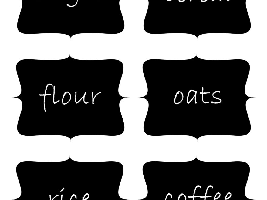 Chalkboard Pantry Labels Free Printable Kelly Leigh Creates