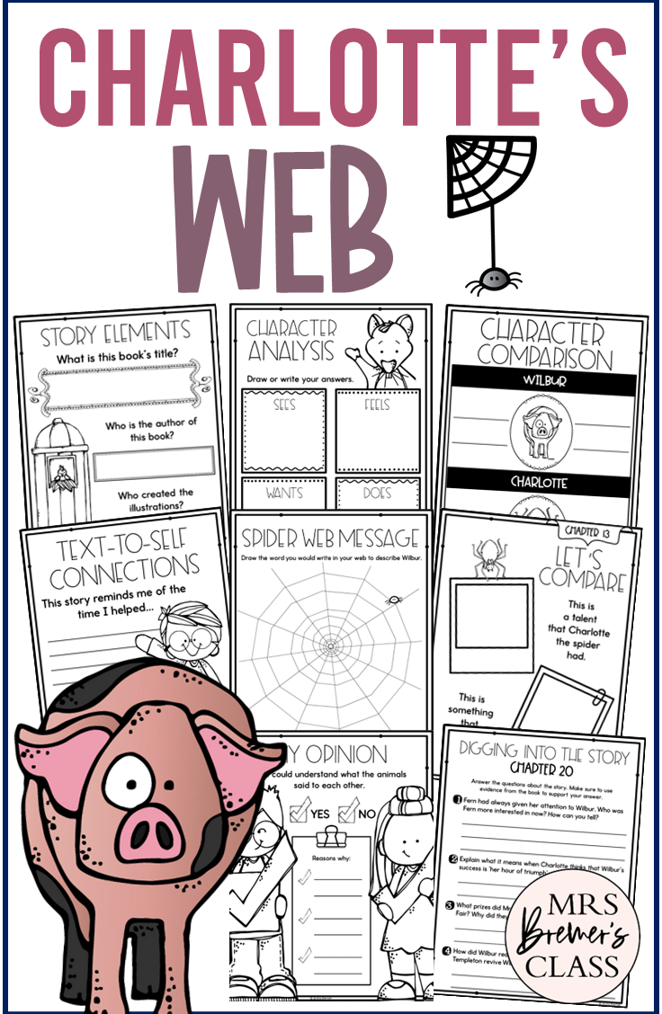Charlotte s Web Book Study Activities Mrs Bremer s Class