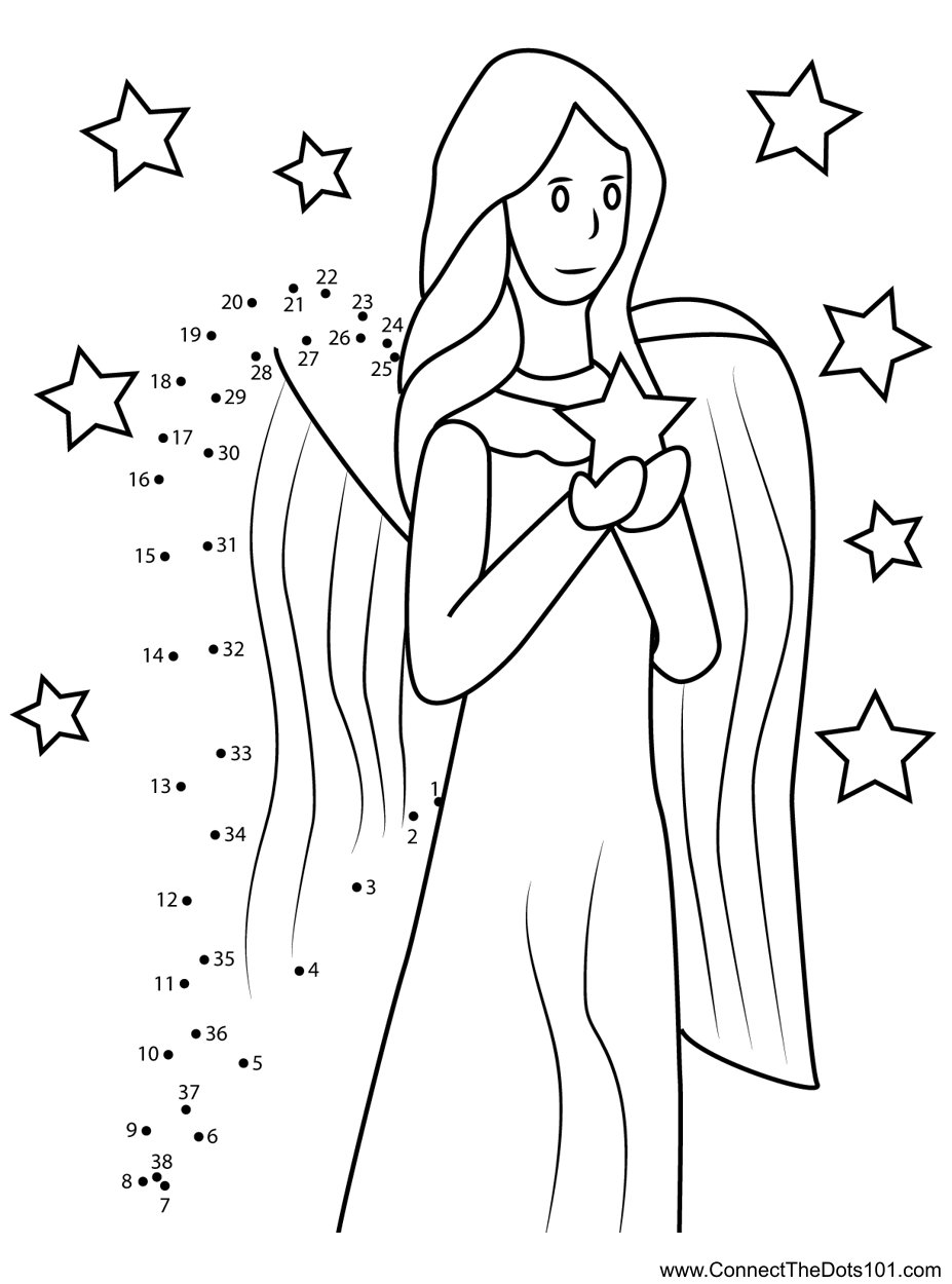 Christmas Angel Dot To Dot Printable Worksheet Connect The Dots