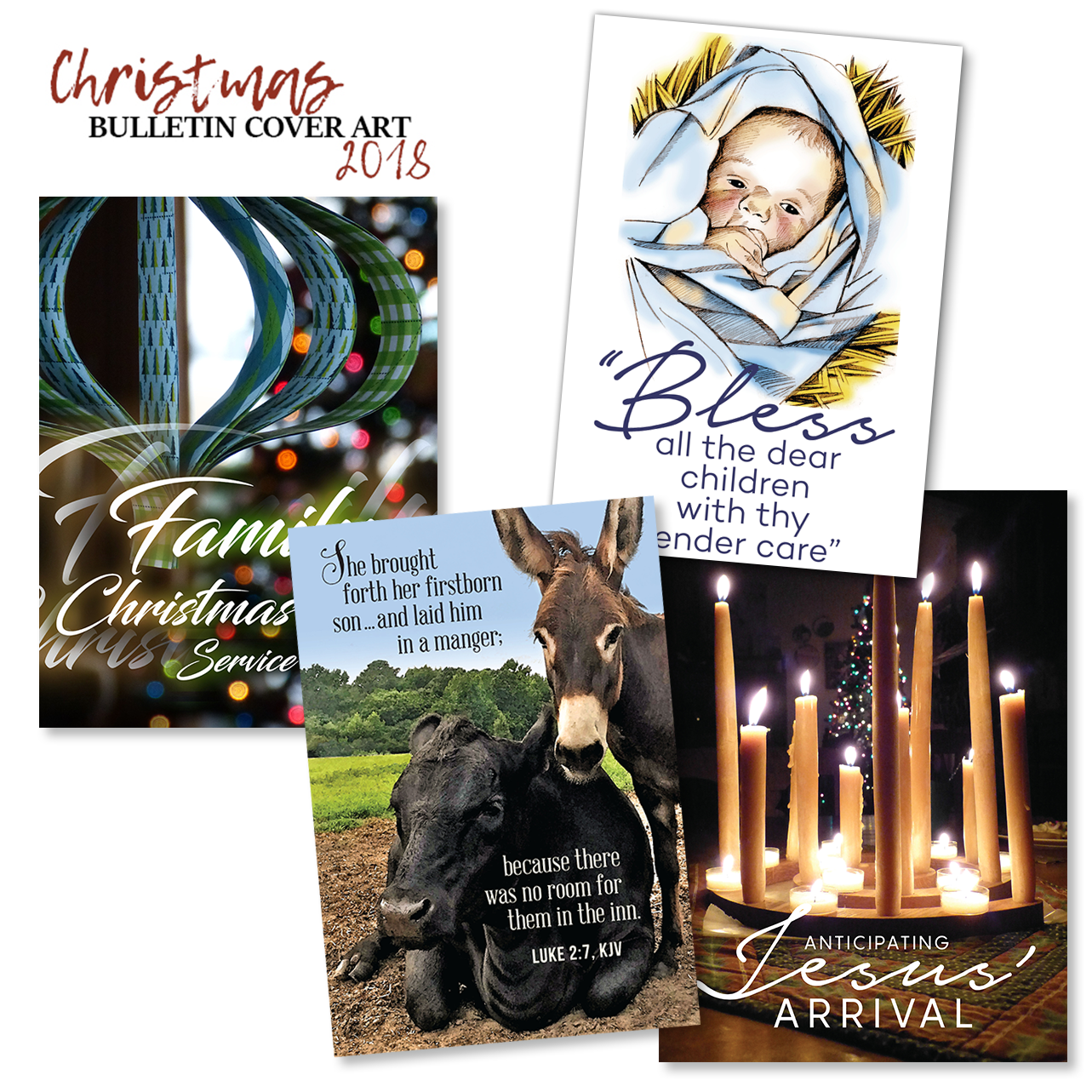 Christmas Bulletin Cover Art Collection 3