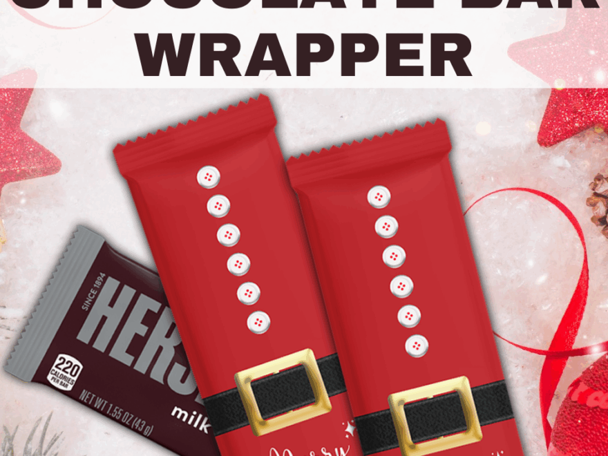 Christmas Candy Bar Wrappers Pretty Party Crafty