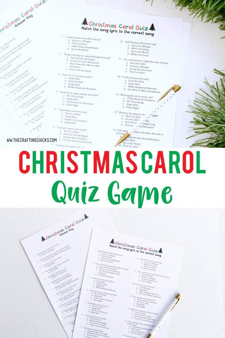 Free Printable Christmas Carol Games For Adults