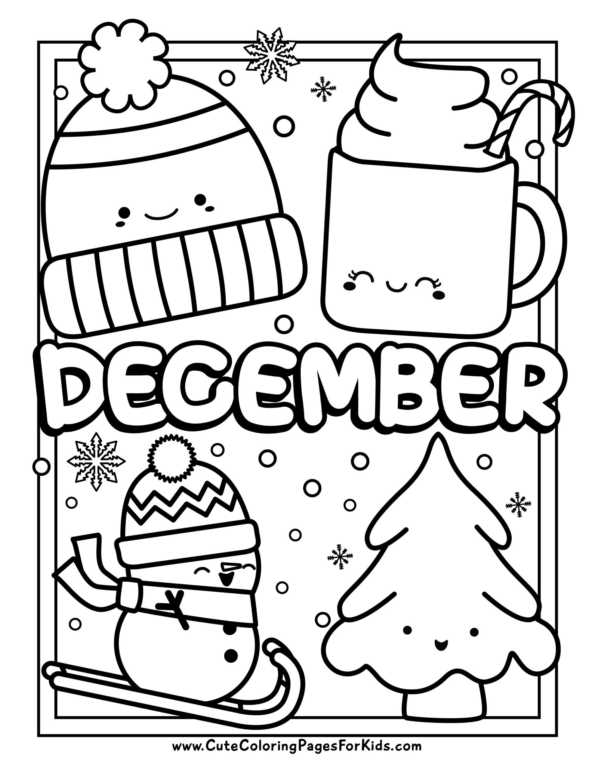 Christmas Coloring Pages 25 Cute Free Printable Downloads Cute Coloring Pages For Kids