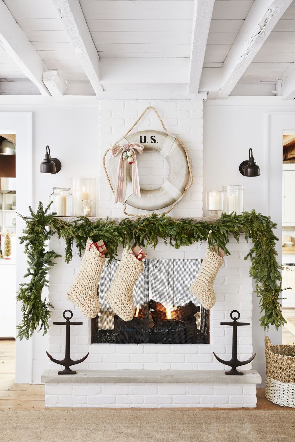 Christmas Decor Ideas With Garland Greenery The Inspired Room