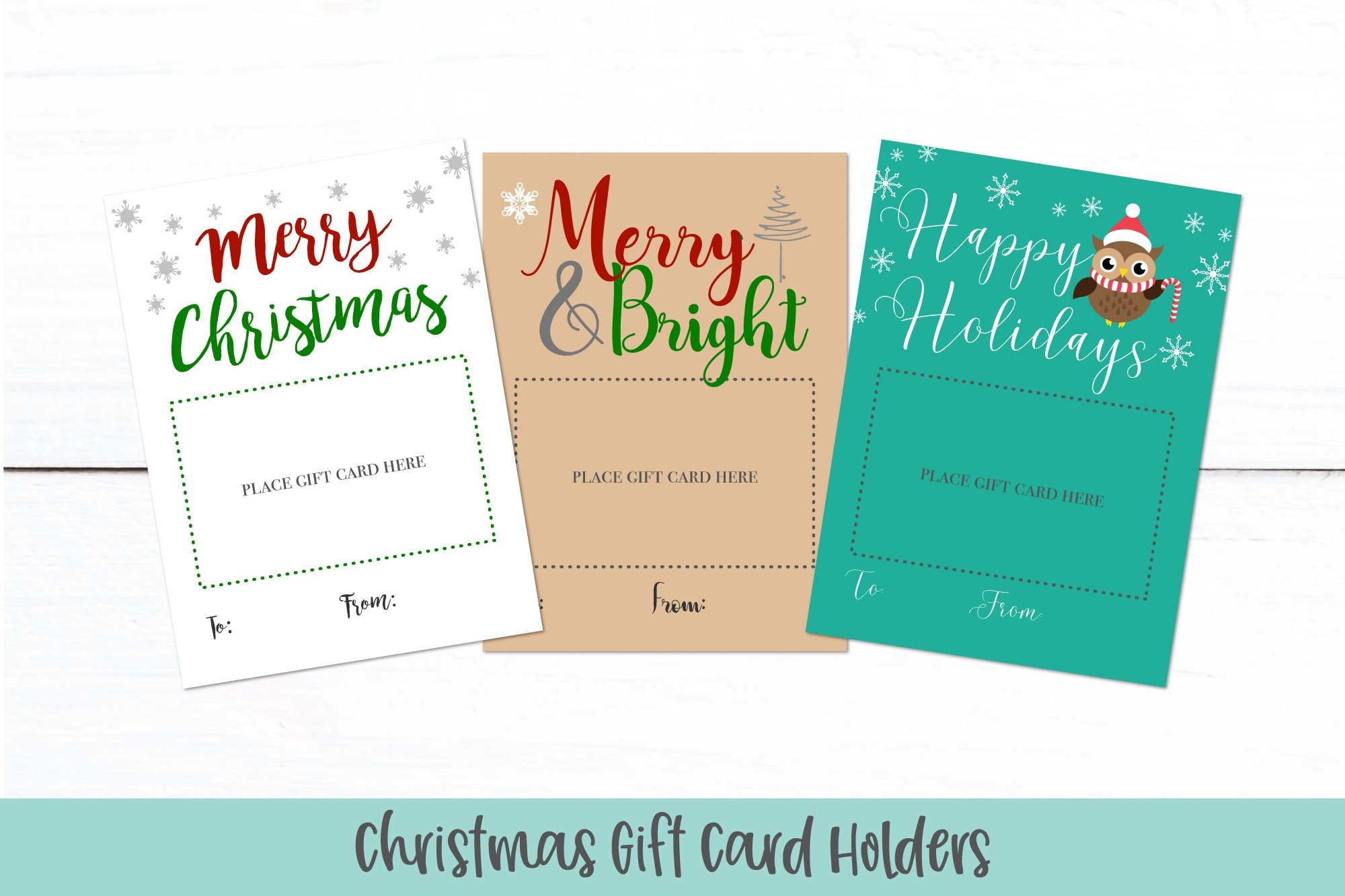 Christmas Gift Card Holders Printable Christmas Card PDF