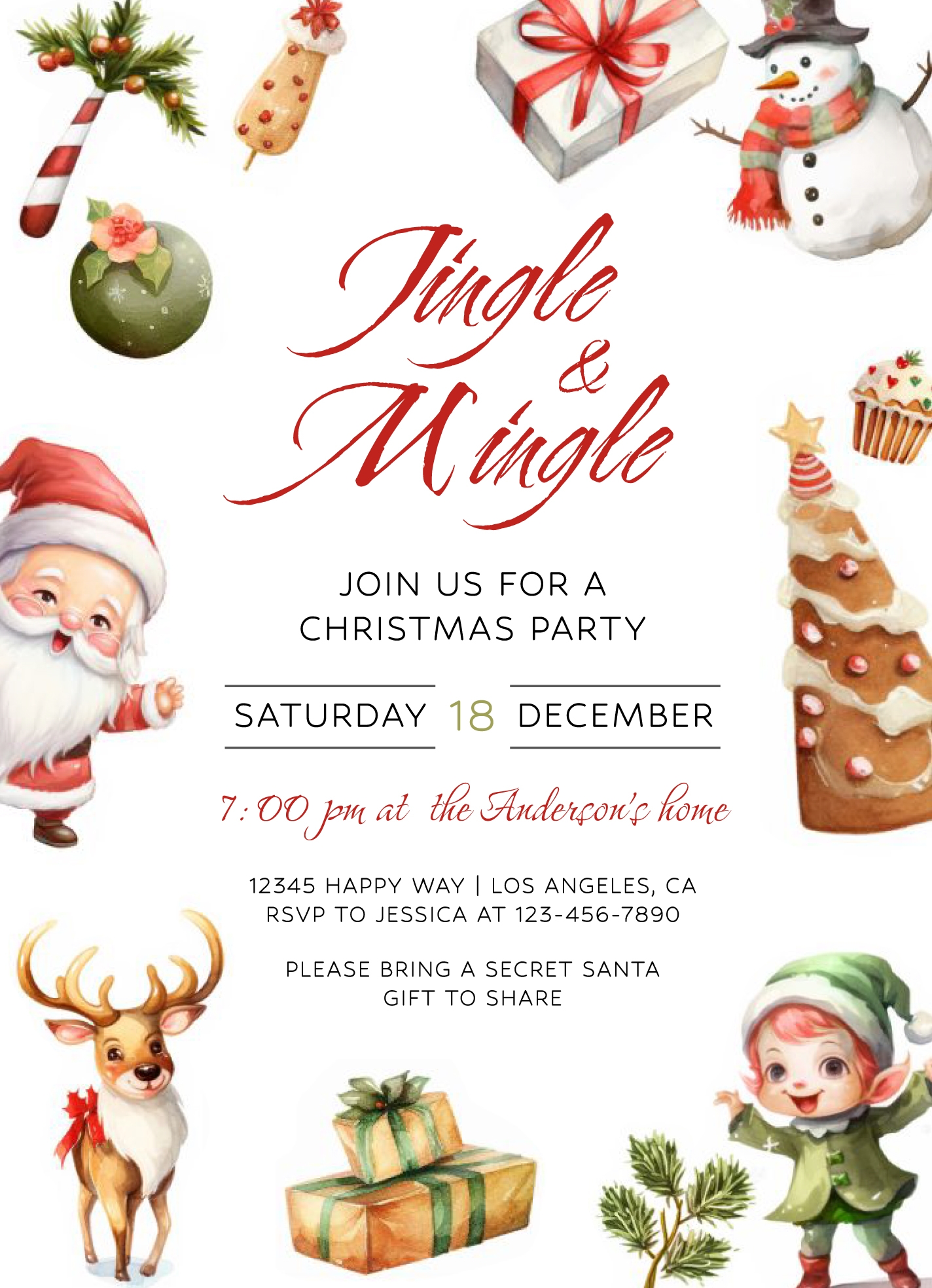 Free Printable Christmas Invites For Microsoft Word