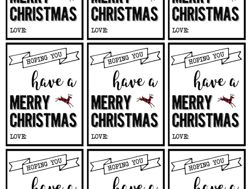 Christmas Labels Printable Free Christmas Gift Tags Printable Paper Trail Design