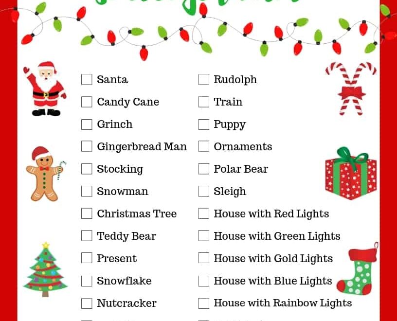 Christmas Light Scavenger Hunt
