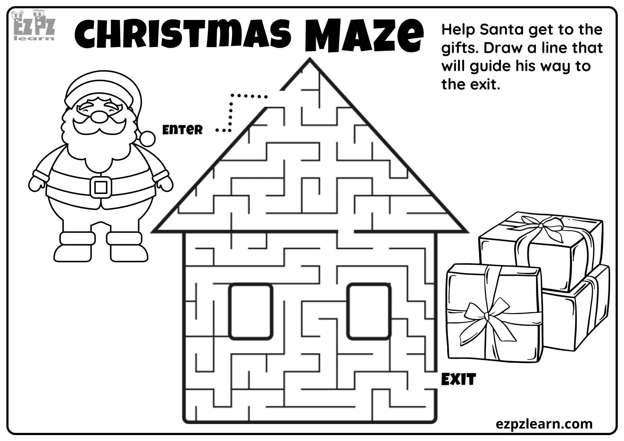 Christmas Maze 2 Ezpzlearn