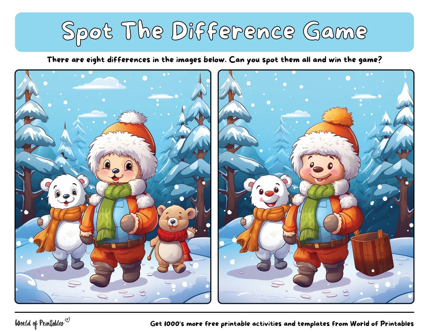 Christmas Spot The Difference Games World Of Printables