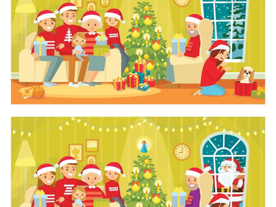 Christmas Spot The Difference Shepherds Friendly