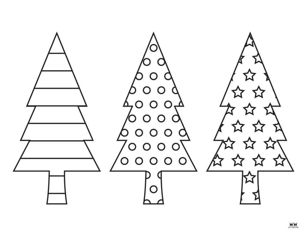 Christmas Tree Coloring Pages Templates 22 FREE Printables Printabulls