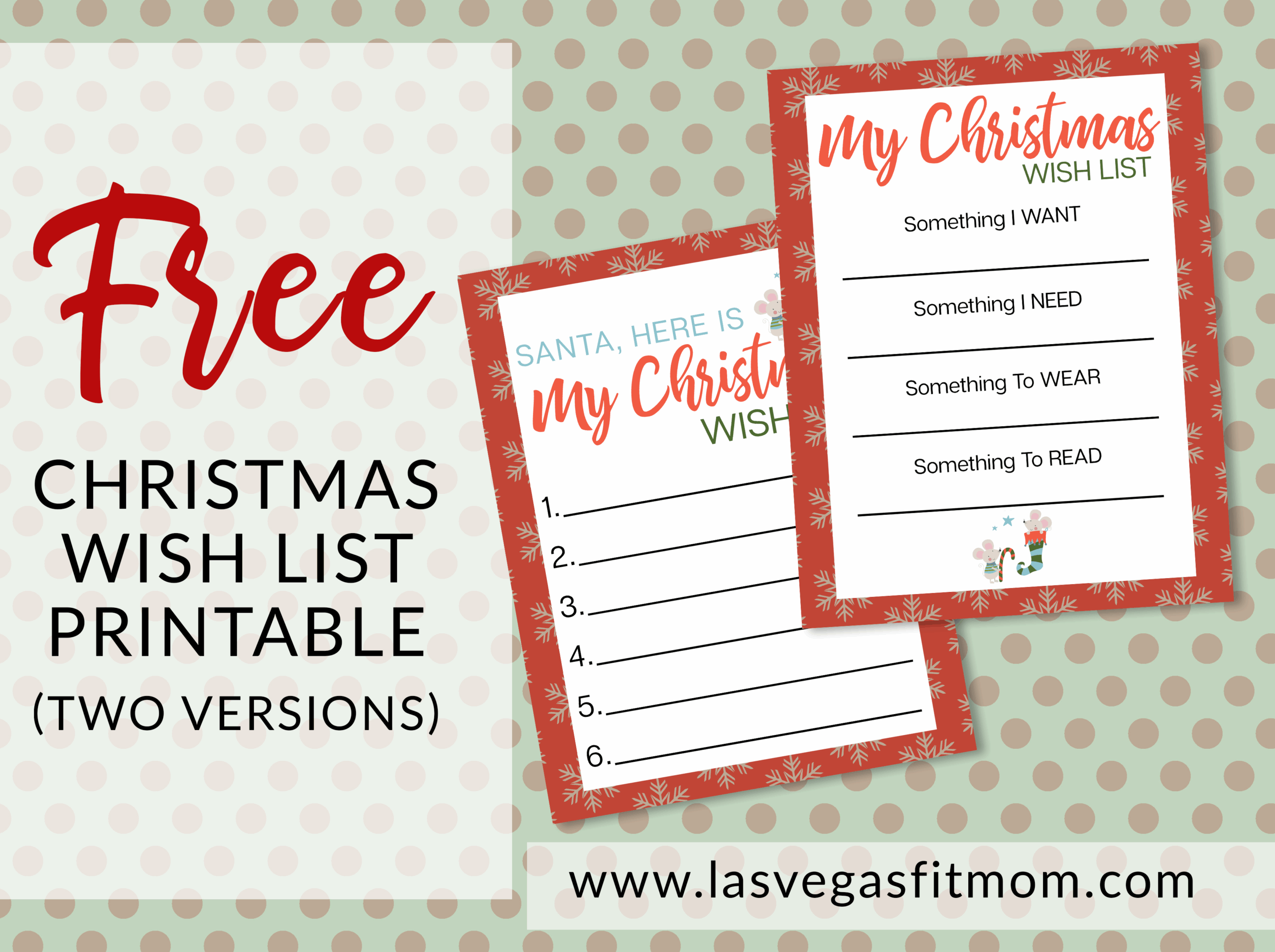 Free Christmas Wish List Printable