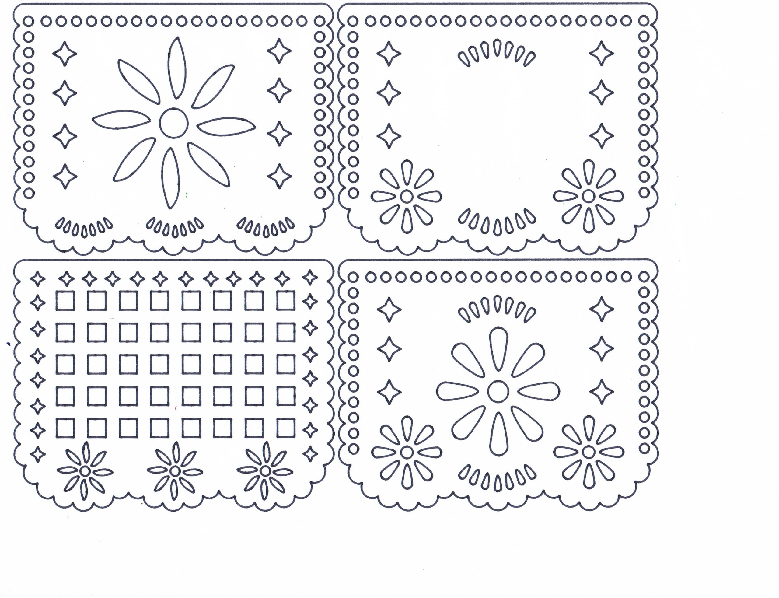Papel Picado Patterns Free Printables