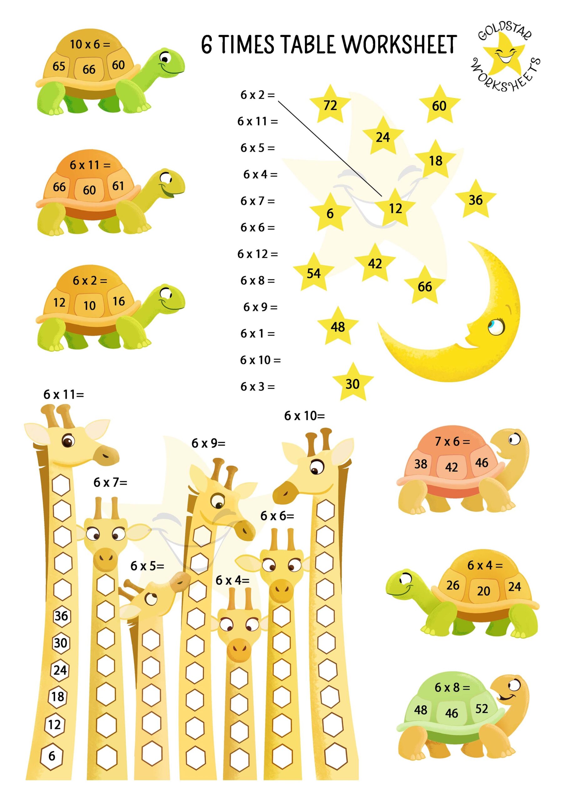 Multiplication By 6 Worksheets Printable
