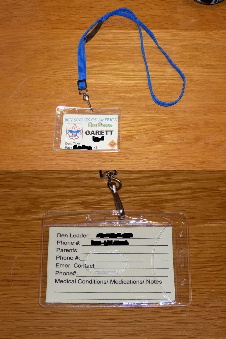 Cub Scout Tiger Den Name Tags We Used For The Beginning Of The Year And Field Trips Back Of Tag Had Den Leaders Contact Info And Any Other Info Parents Wanted To