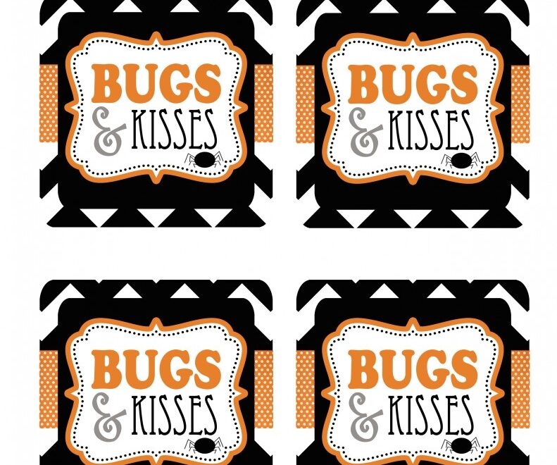 Cute Bugs And Kisses Printable For Halloween Pink Peppermint Design