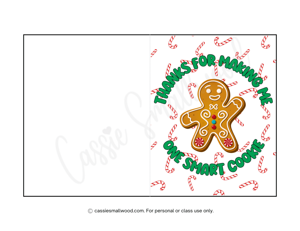 Free Thank You Christmas Sayings Printables