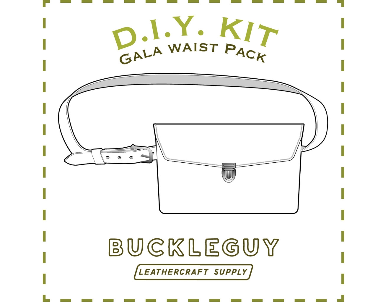 Danesh Gala Waist Bag Leather Pattern PDF Template Buckleguy