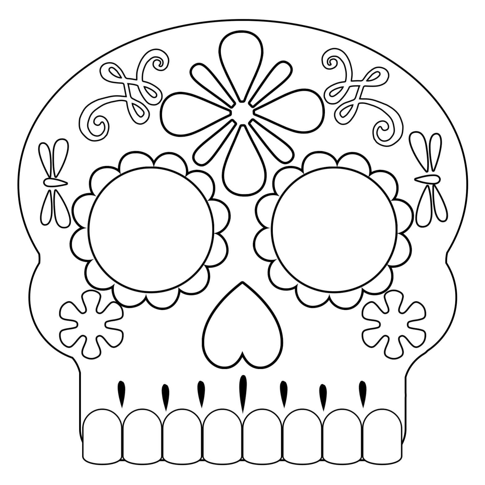 Day Of The Dead Masks Sugar Skulls Free Printable Paper Trail Design