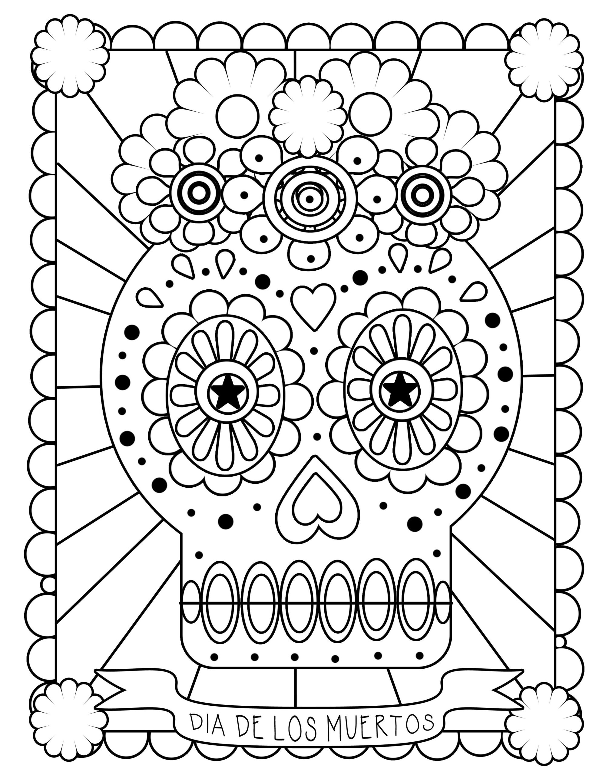 Day Of The Dead Printable Images Printable Party Favors