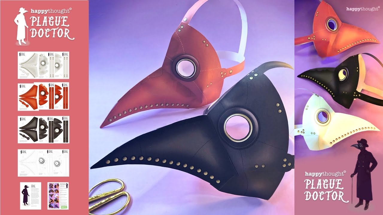 DIY Plague Doctor Mask Template Go Back In Time Happythought