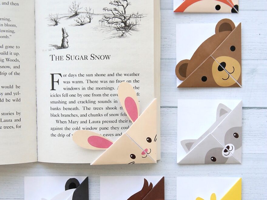 DIY Woodland Animals Origami Bookmarks print Fold It s Always Autumn