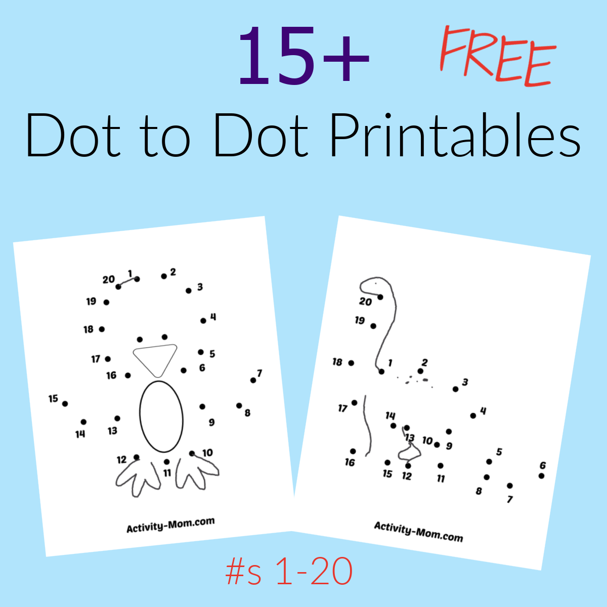 Free Dot To Dot Printables 1-20