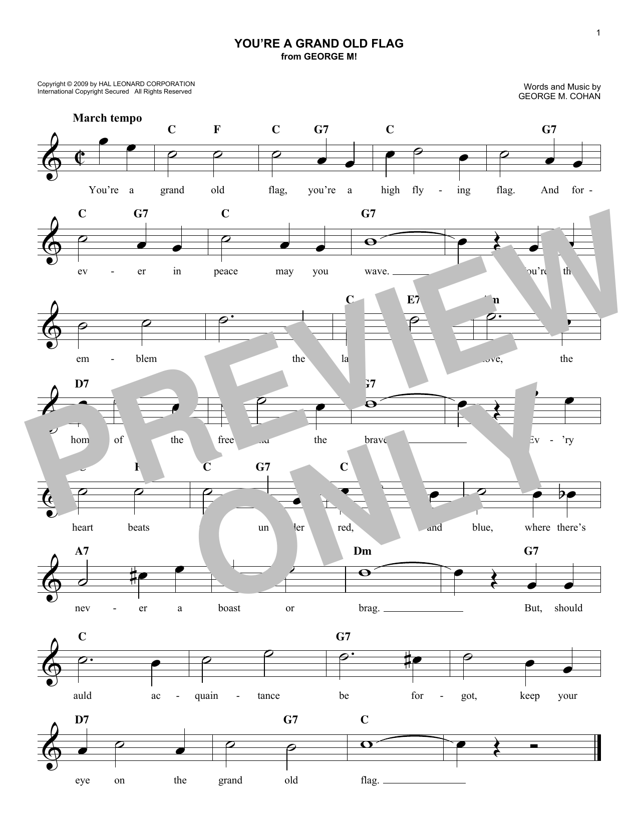 Download George Cohan You re A Grand Old Flag Sheet Music For Ukulele Chords Lyrics PDF 152696