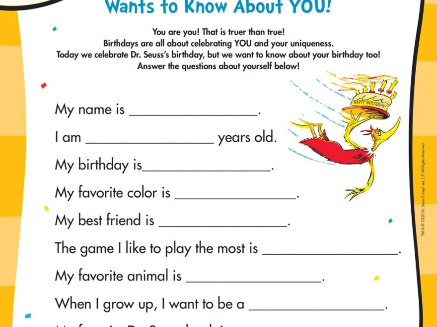 Dr Seuss Printables And Activities Brightly